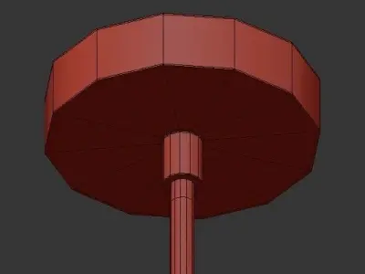Sputnik chandelier in gold 3D model