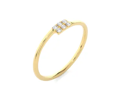 Light Minimalist Diamond Ring 3D print model