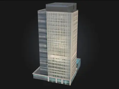 Skyscraper Reflection Modern Urban Building 3D model