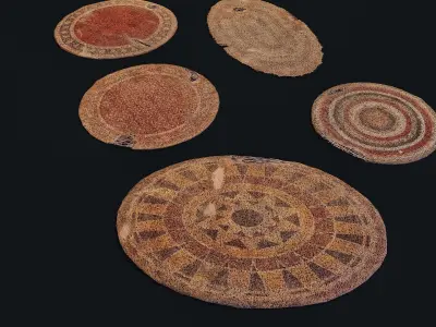 Small Carpets 6-10 Low-poly 3D model