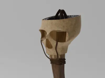 skull torch 3D model