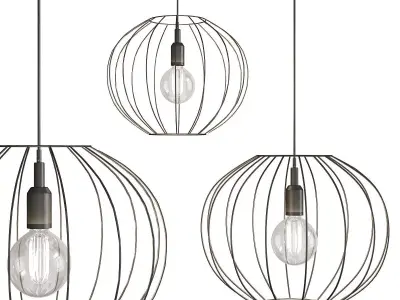 Pendant lamp Loft low poly 3d model Low-poly 3D model