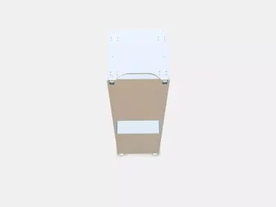 METOD High cabinet frame for fridge-oven 2 Low-poly 3D model