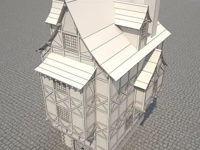 Medieval House 6 3D model