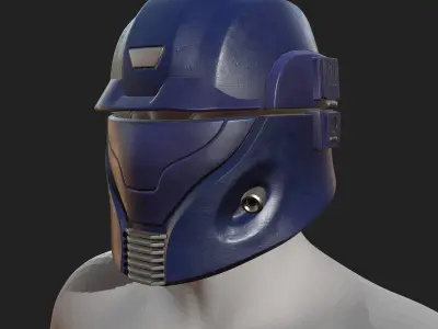 Helmet scifi space protection futuristic technology  Low-poly 3D model