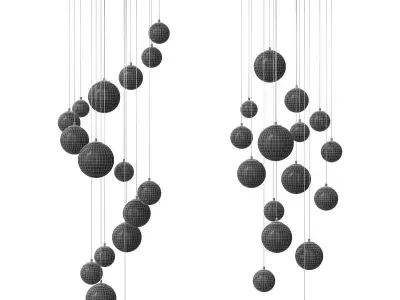 Rylee Globe Cluster Ceiling Pendant 3D model