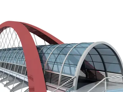 Pedestrian Bridge 3D model