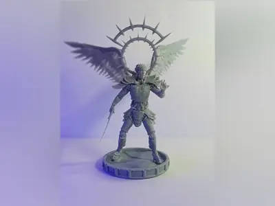 Mechanical angel robot miniature 3D print model
