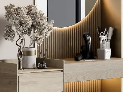 Beauty Salon Barber Shop 02 3D model