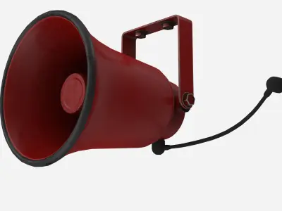 Siren megaphone Low-poly 3D model