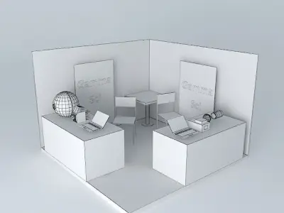 SIL booth setup Free 3D model