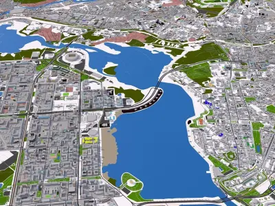 Kazan City Russia September 2021 Low-poly 3D model