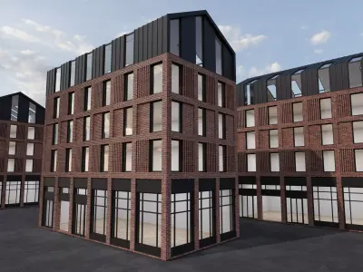 Label Residence Low-poly 3D model
