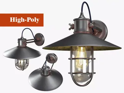 street lamp version 1  high-poly textured  3D model