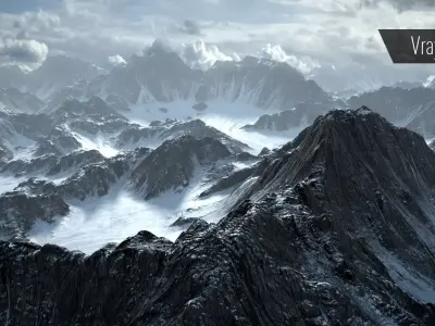 Mountain Snow Low-poly 3D model purchase