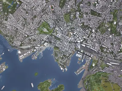 Oslo - 3D City Topography Terrain  3D Model Pack