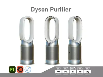 Dyson Purifier Low-poly 3D model