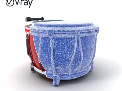 Interactive Musical Drum with Flashing Lights model pack Low-poly 3D model