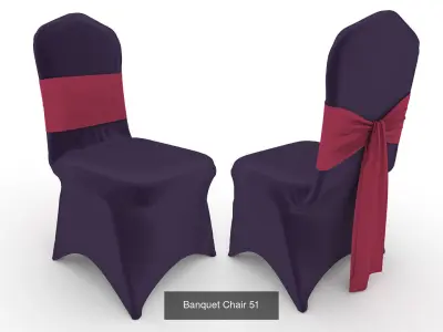 Collection Banquet Chair 17 3D Model Pack