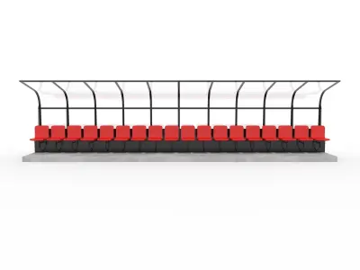 Soccer Bench 01 3D model