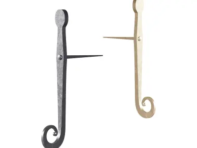 Black Shutter Dog Holders 3D model