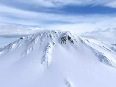 Snow Mountain 02 Low-poly 3D model