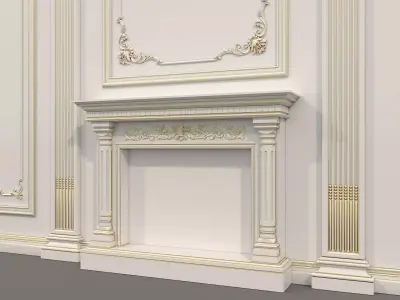 Wall Molding in Classic French style 33 3D model