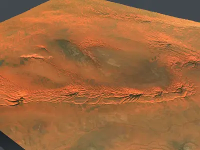 Desert landscape in Libiya  3D model