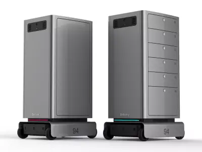 Generic Delivery Robot 01 6 Drawers  3D model