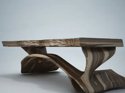 Tree trunk Coffe table HD 3D model