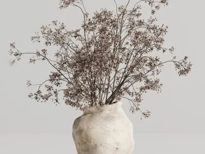 plants bouquet vase 41 3D model