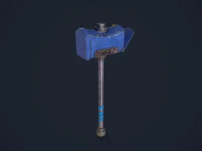 MailBox fortnite axe Low-poly 3D model