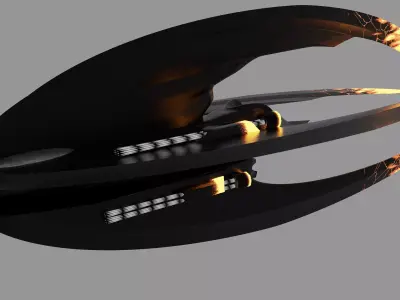 futuristic spaceship 3D model by dvigalet3