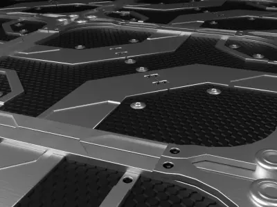Sci-Fi Bottom Floor Panel 3D model