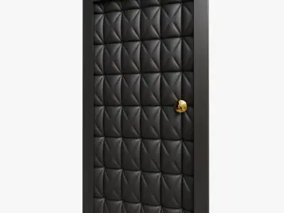 One-way Leather Tufted Padded Door 3D model