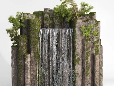 Large waterfall 2 3D model