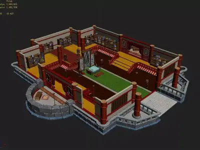 Gang Interior - Advanced Bookstore 3D model