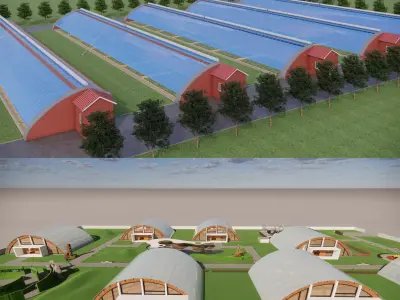 Agricultural Greenhouse Tent Frame -B2 3D model