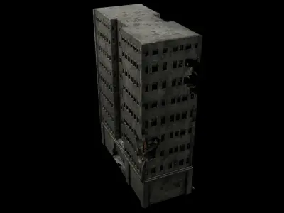 Abadoned Building  Low-poly 3D model