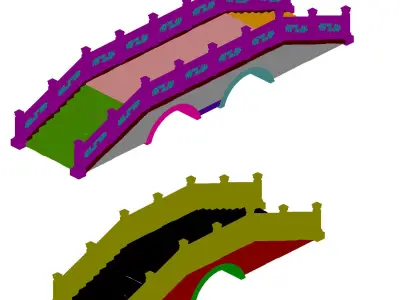 Game Architecture - Stone Bridge 12 3D model
