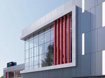 school Low-poly 3D model