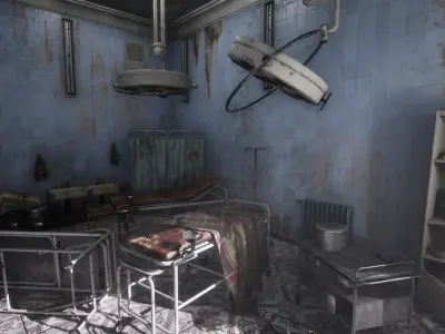 Abandoned Soviet Maternity Hospital Low-poly 3D model