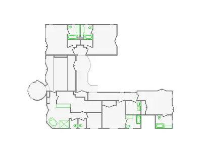  Detailed Interior Sketch - 6001-6500 SF - Xactimate 3D model