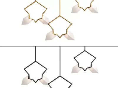 Post Modern Glass Lampshade 3D model
