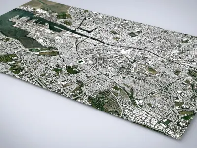 Cityscape Dublin Ireland 3D model