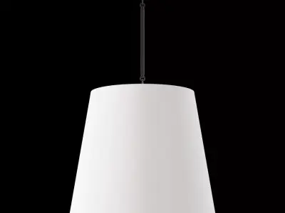 Restoration Hardware CICERO BARREL PENDANT 25 White 3D model