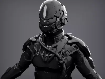 Futuristic Character 3D model