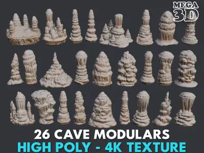 26 Cave Stalactites - 250318 3D model