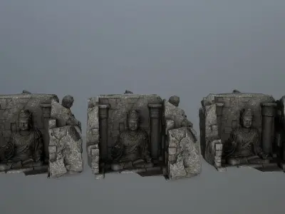 buda temple   Low-poly 3D model