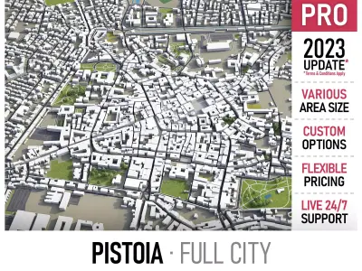 Pistoia - 3D City Model Low-poly 3D model